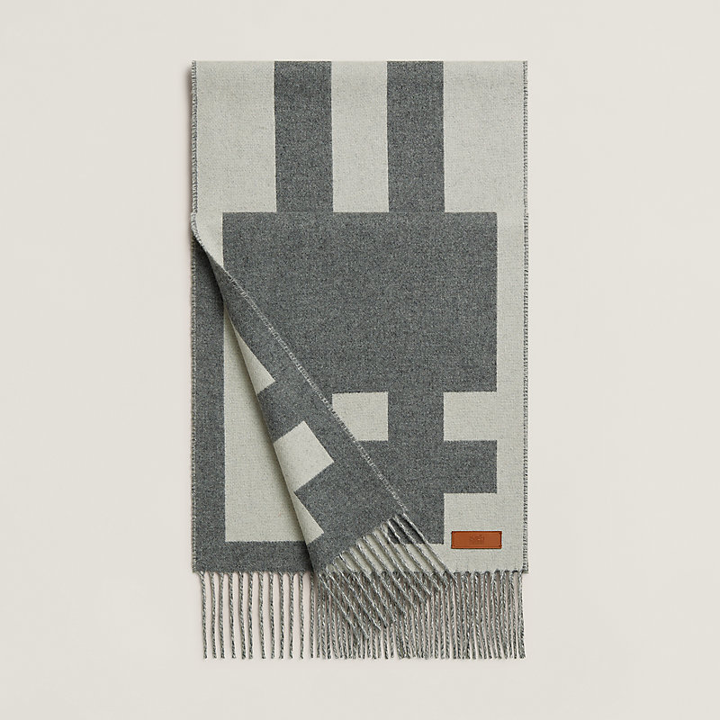 Casaque Saut de Haie scarf - Grey | Hermès USA